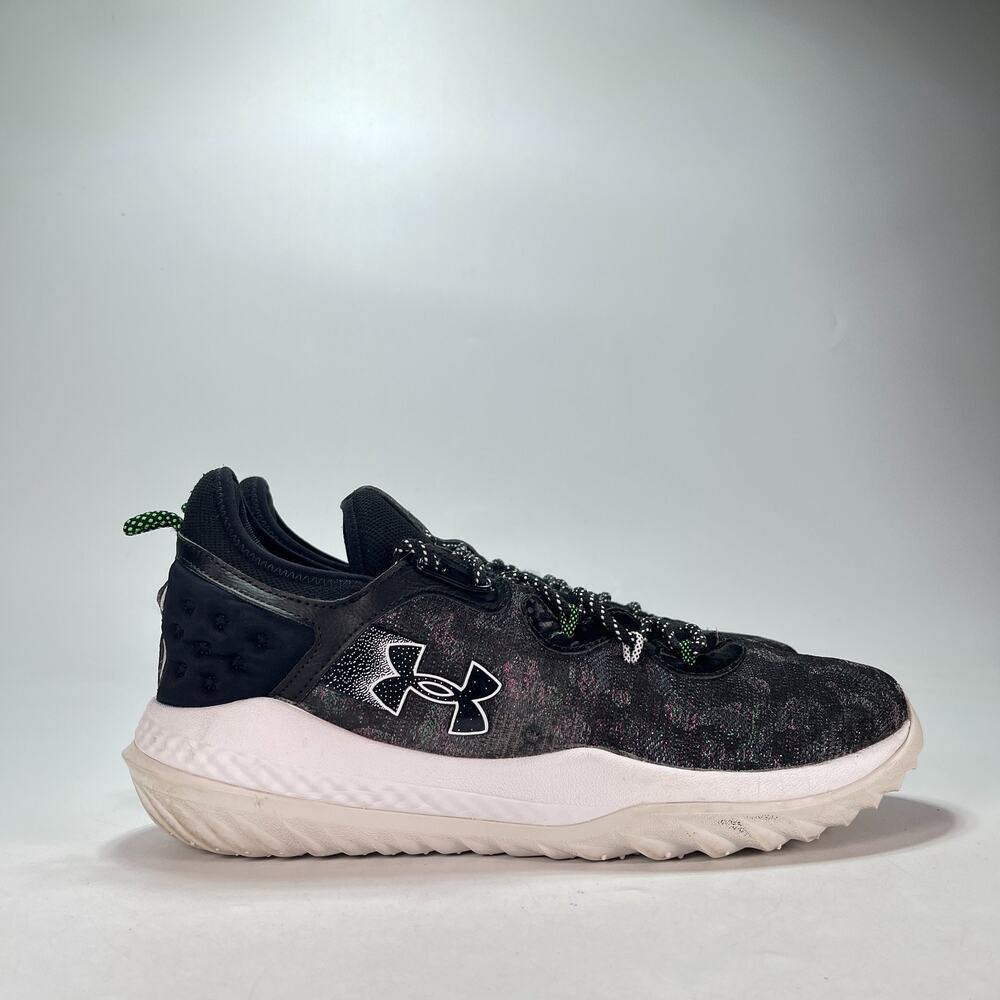 Under Armour Harper 8 Turf Black Green Baseball Shoes 3026593-001 Men's Size 13